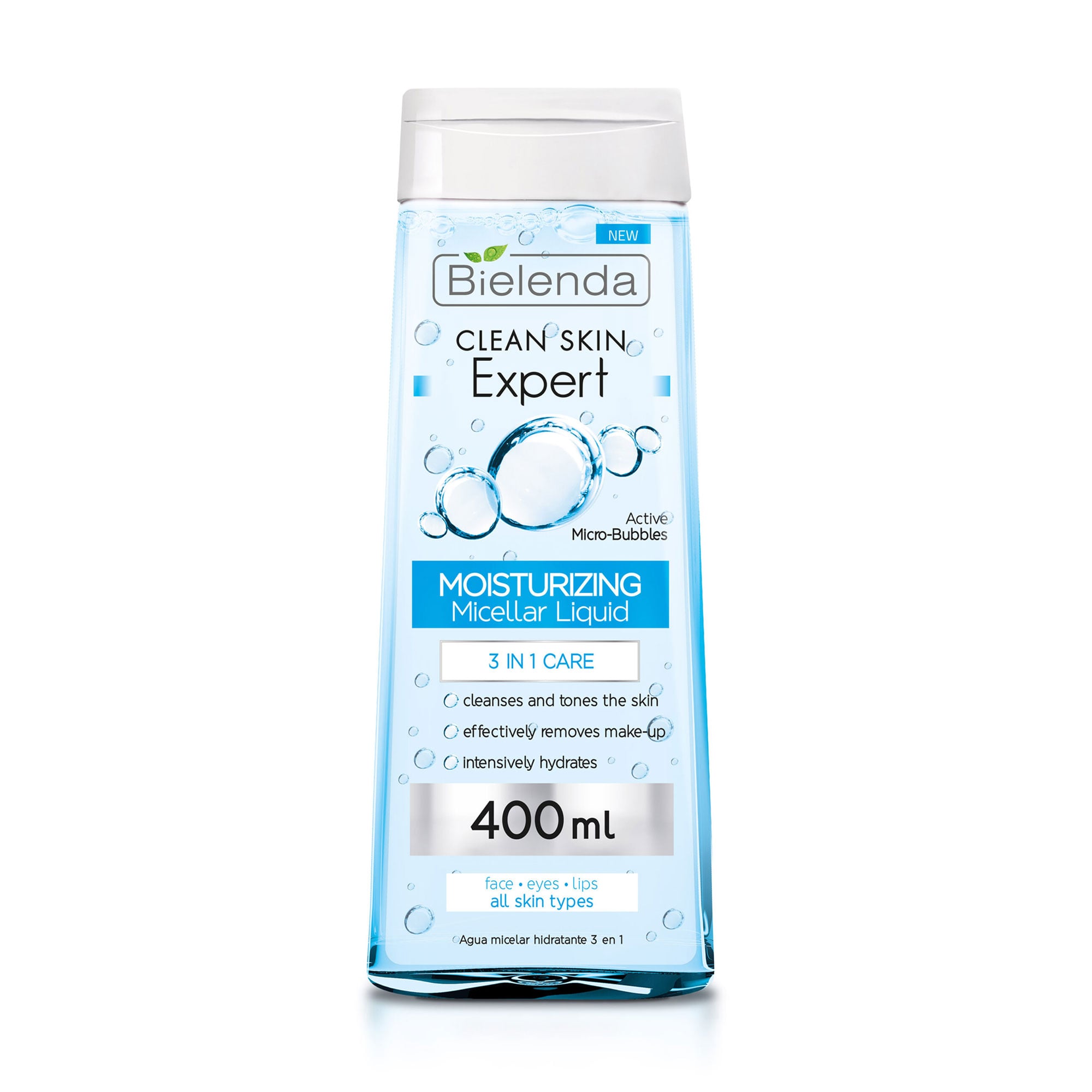 Міцелярна рідина Bielenda Clean Skin Expert 3 в 1 Зволожувальна, 400 мл